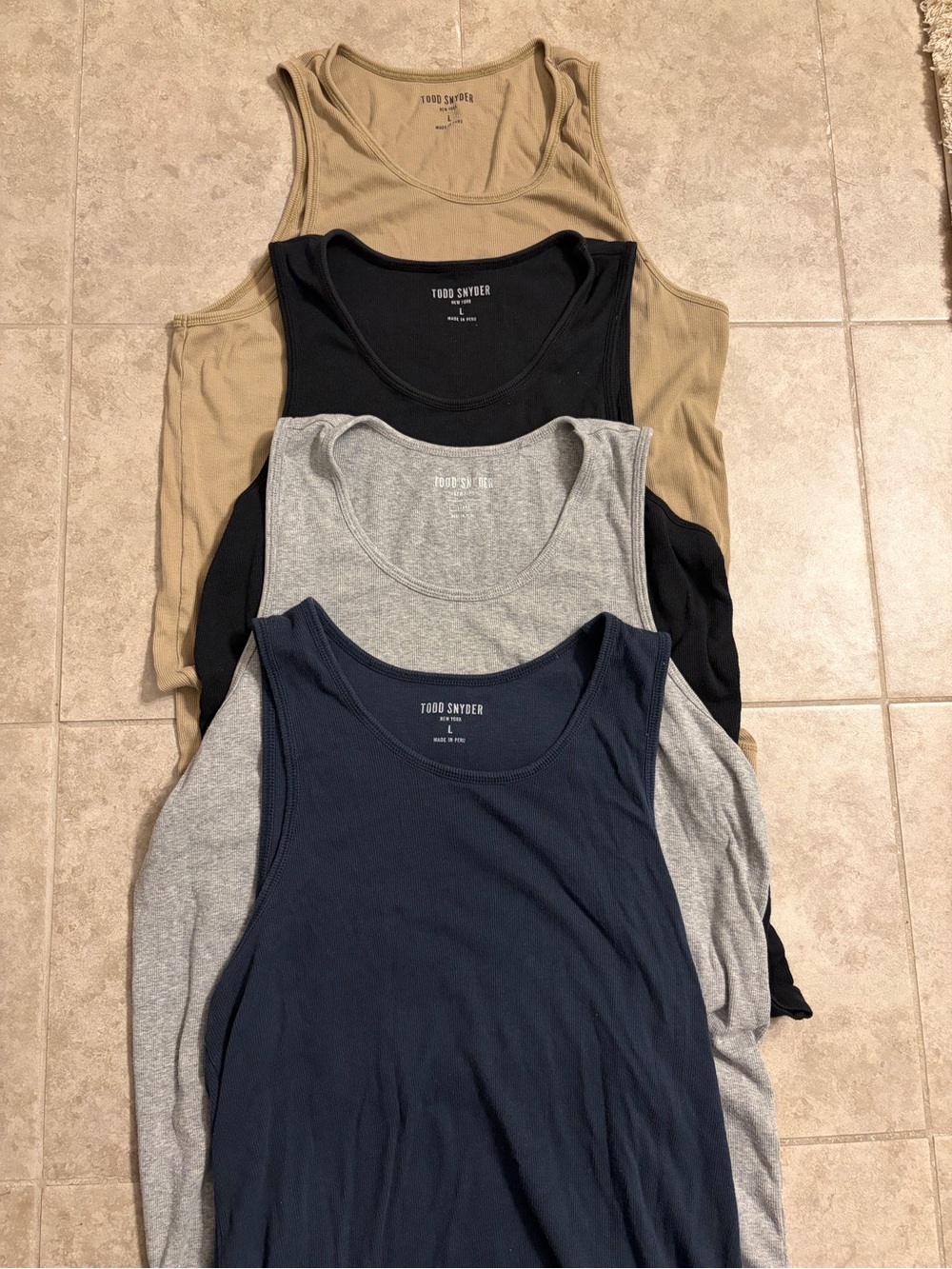 Todd Snyder Ribbed Tank Bundle - L